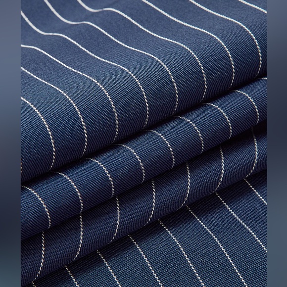 146 Pinstripe Pleated Wide-Leg Pants - Picture 7 of 7